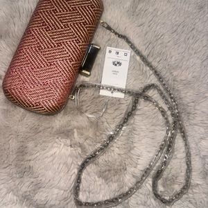 Woven Clutch with Chain Strap